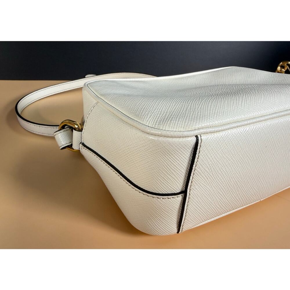 Prada White Vitello Crossbody Camera Bag IBH149 w/ Dust Bag MSRP $1500 - Picture 10 of 11